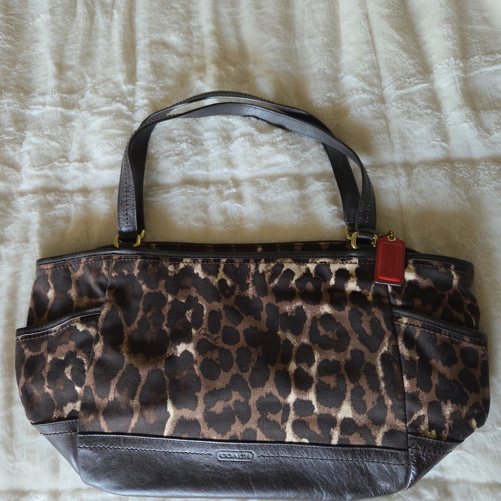 Coach Carrie Ocelot Print Shoulder Bag